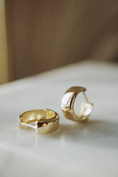 Gold Huggie Hoops